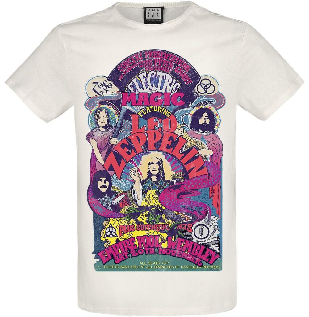 Led Zeppelin Amplified Collection - Electric Magic T-shirt off white