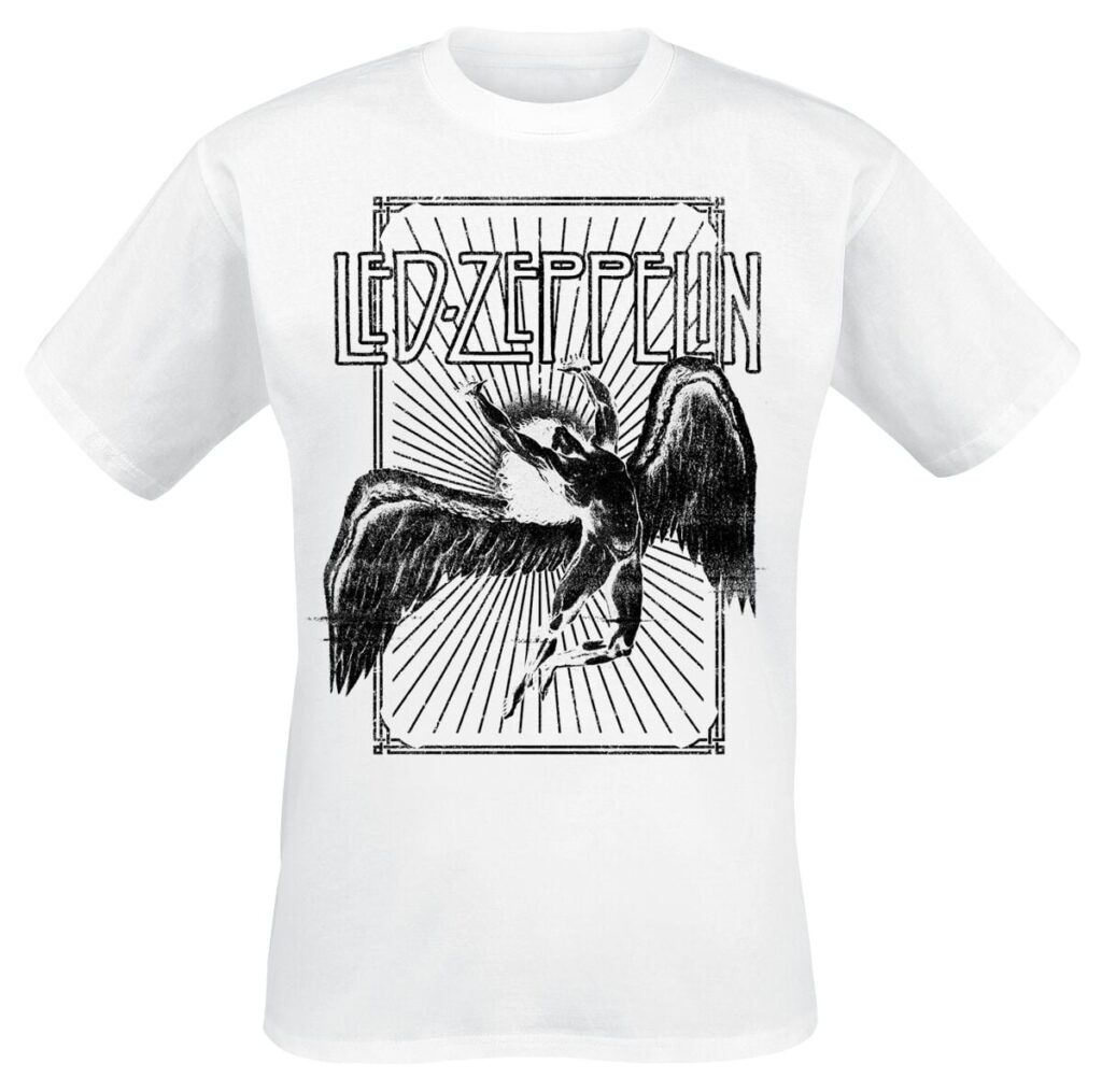 Led Zeppelin Icarus Burst T-shirt white