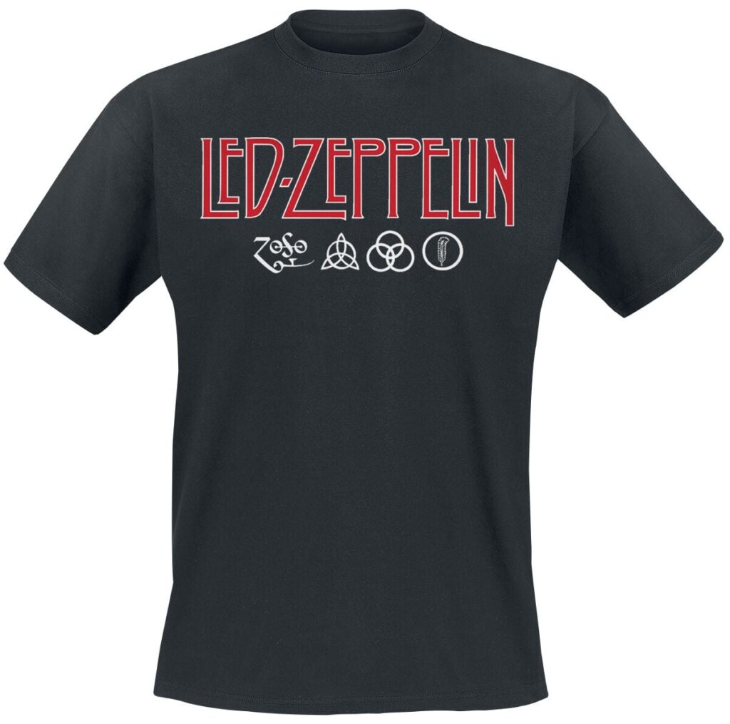 Led Zeppelin Logo & Symbols T-shirt black