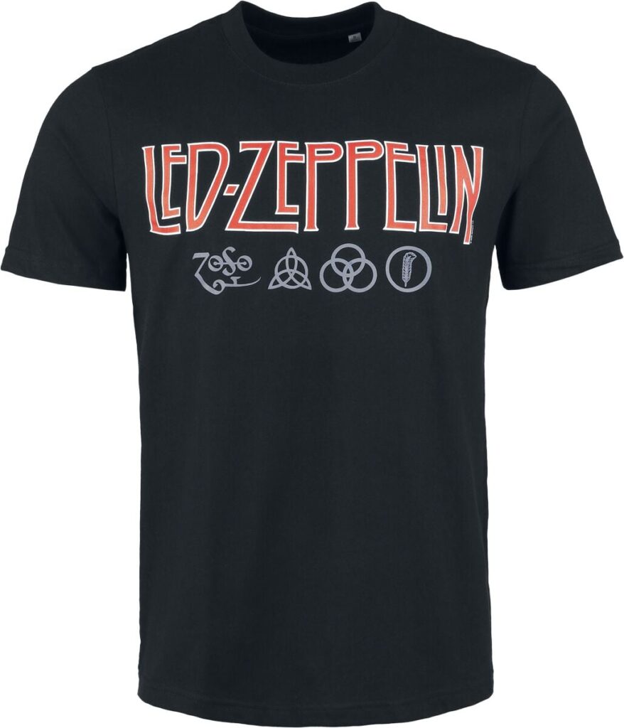 Led Zeppelin Logo & Symbols T-shirt black