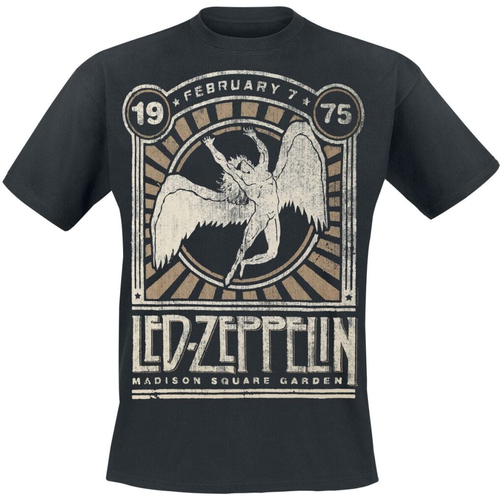 Led Zeppelin Madison Square Garden 1975 T-shirt black