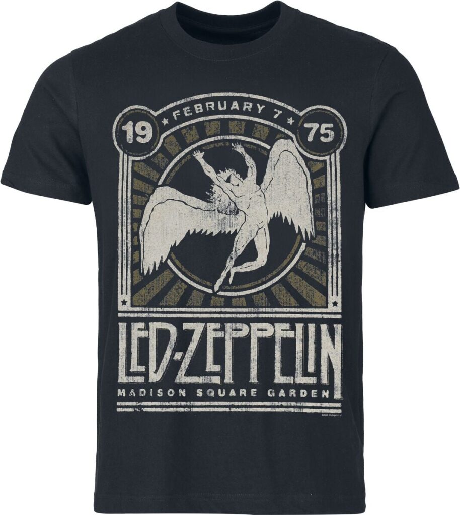 Led Zeppelin Madison Square Garden 1975 T-shirt black