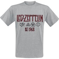 Led Zeppelin Symbols Est. 1968 T-shirt mottled grey