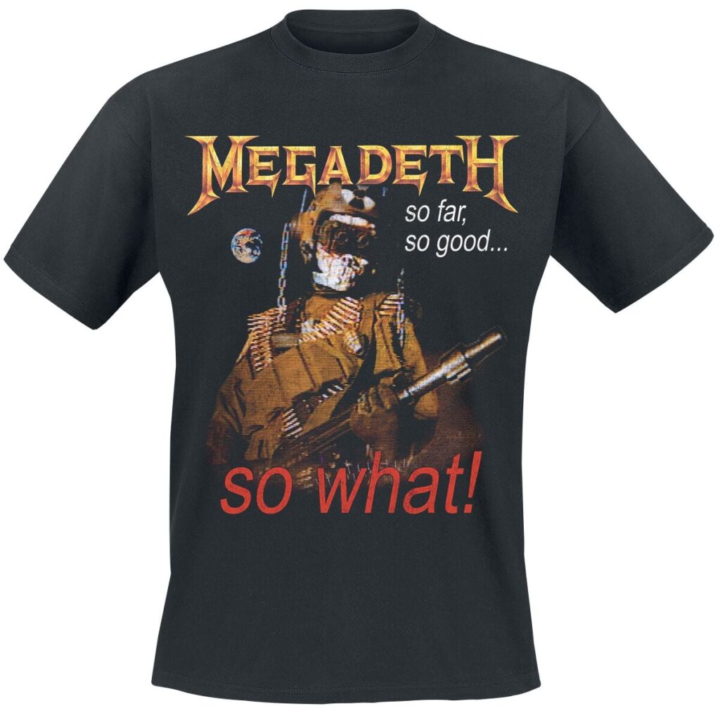 Megadeth So What Vintage Tracklist T-shirt black