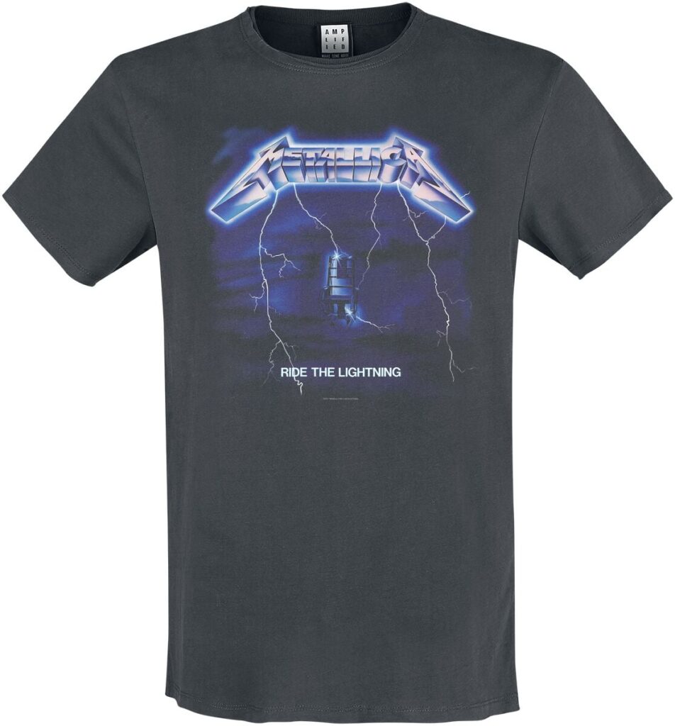 Metallica Amplified Collection - Ride The Lightning T-shirt charcoal