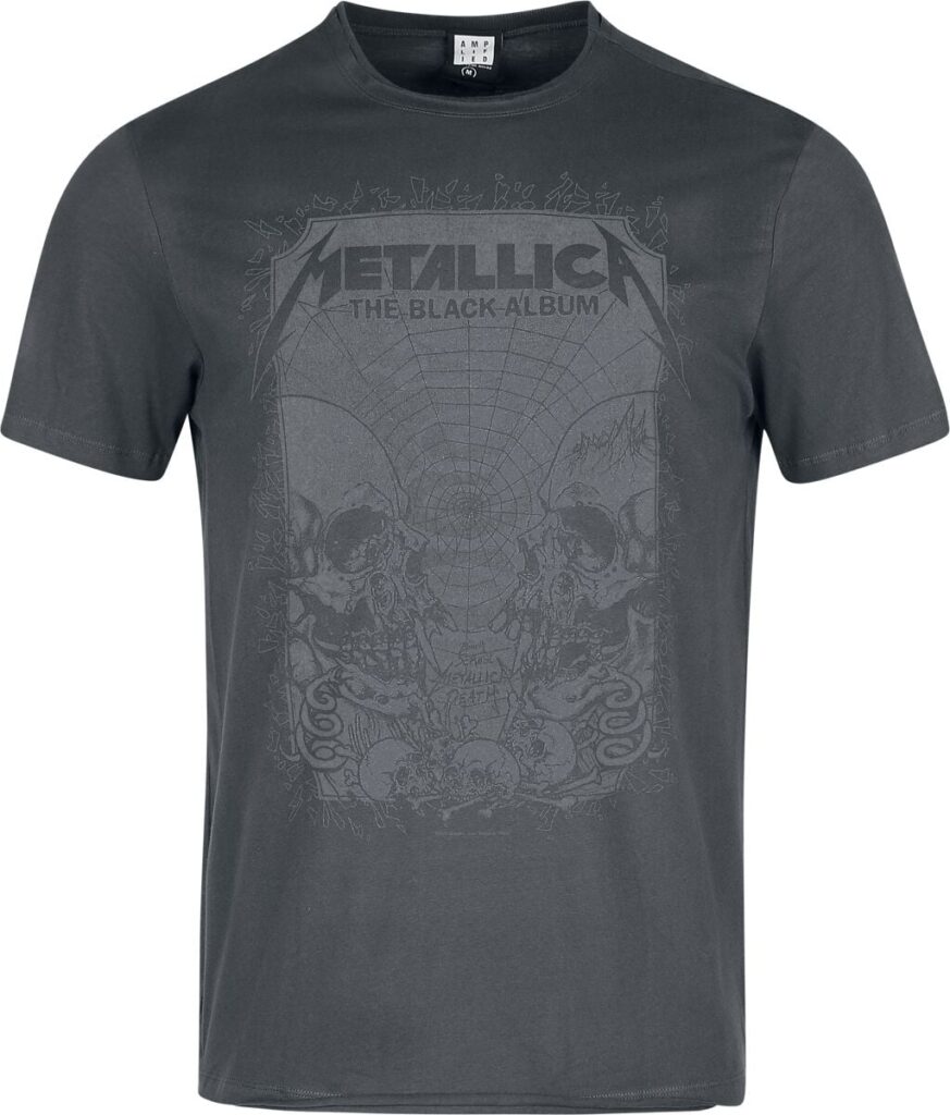 Metallica Amplified Collection - The Black Album T-shirt charcoal