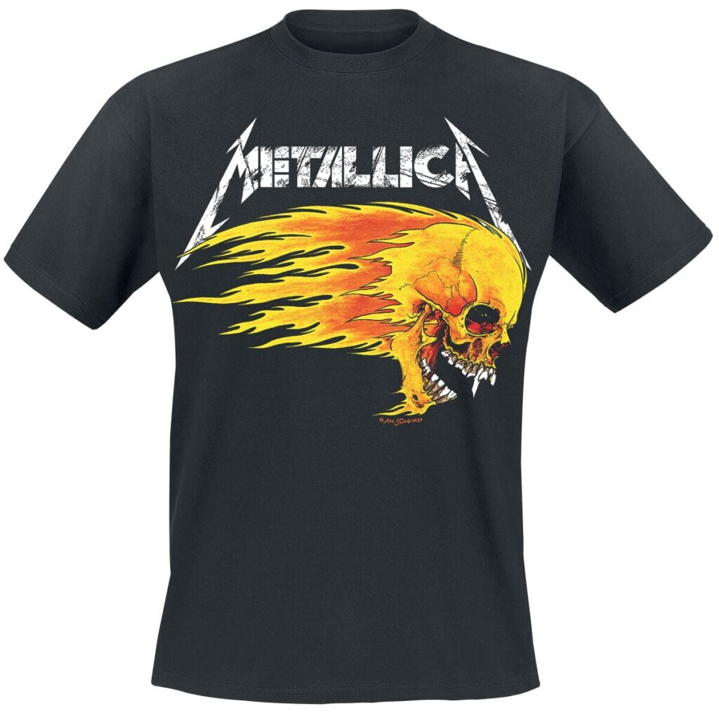 Metallica Flaming Skull Tour Tee T-shirt black