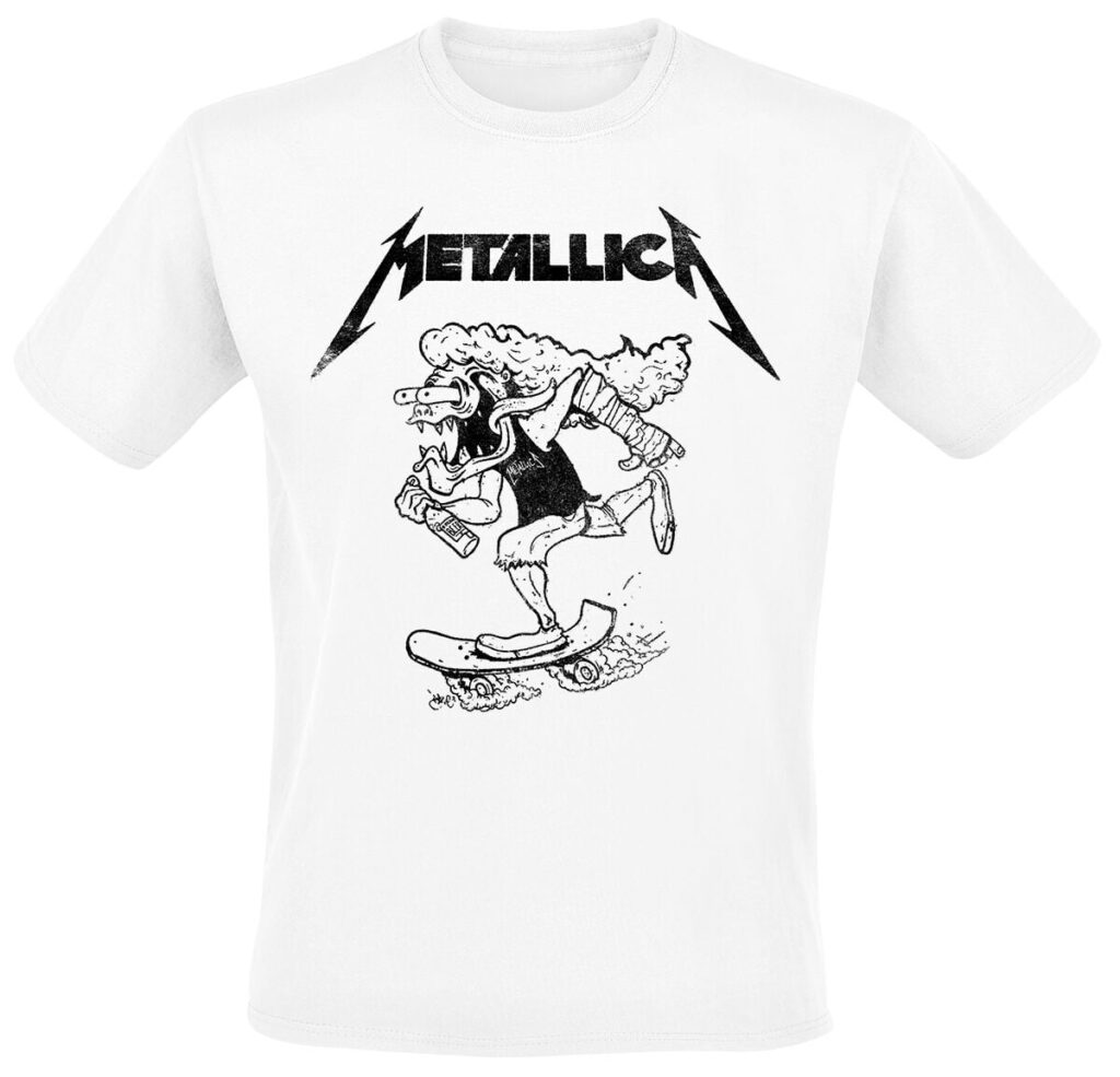 Metallica Hetfield Skates T-shirt white