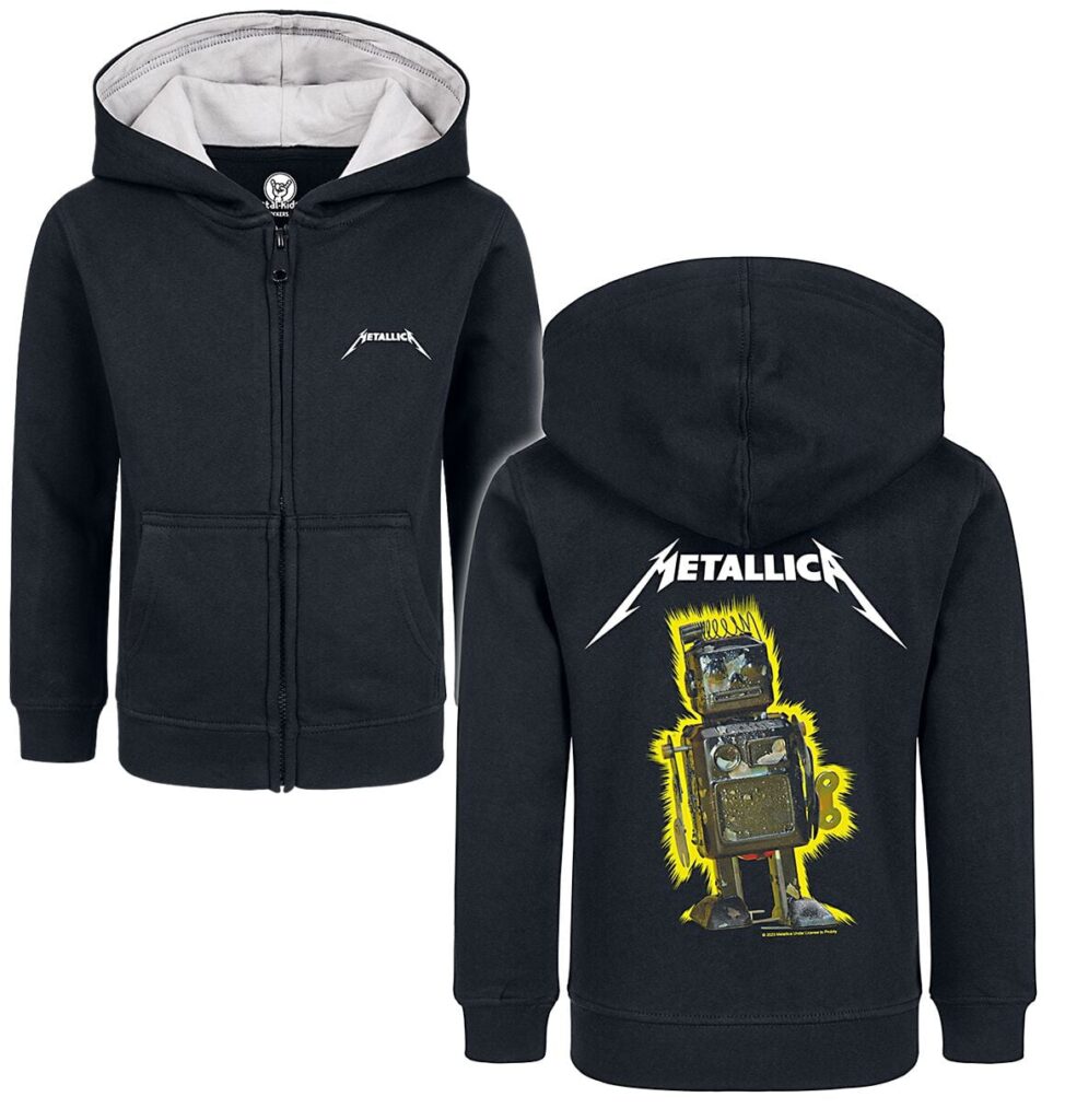 Metallica Metal-Kids - Robot Blast Kids' Hoodie Jacket black