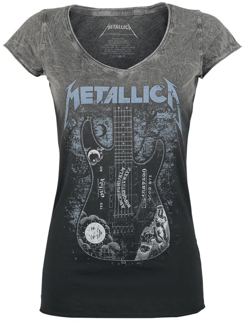 Metallica Ouija Guitar T-shirt black grey