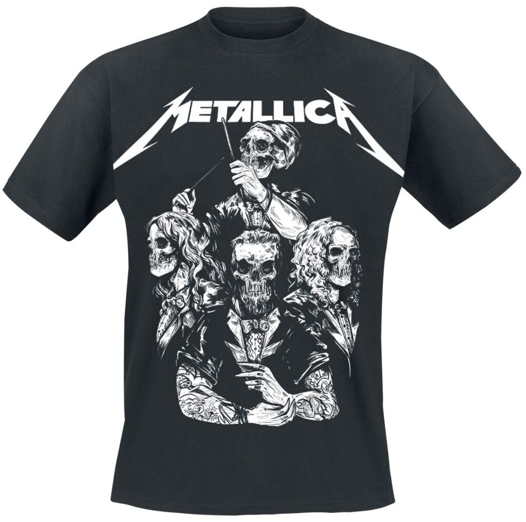 Metallica S&M2 Skull Tux T-shirt black