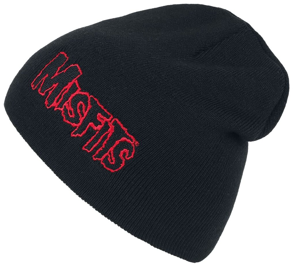 Misfits Red Horror Logo Beanie black