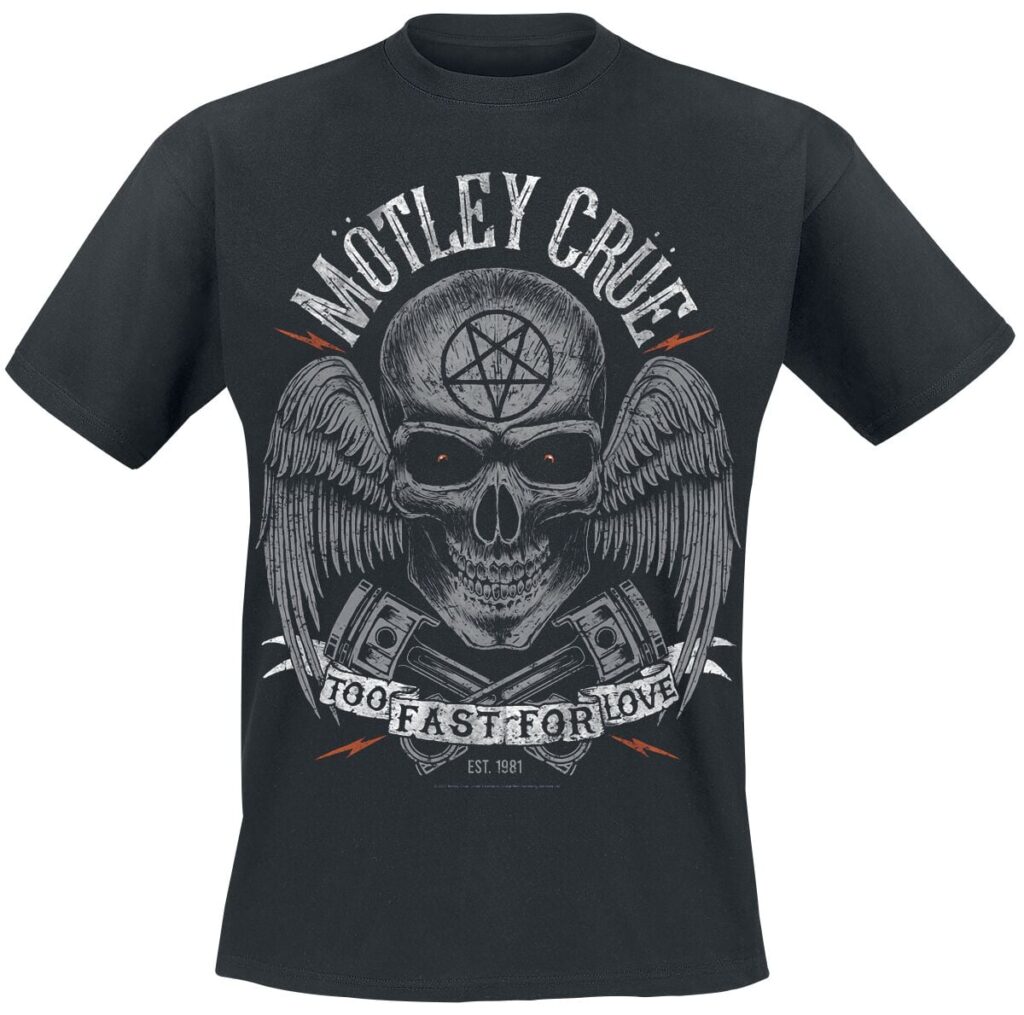 Mötley Crüe Too Fast For Love Skully T-shirt black