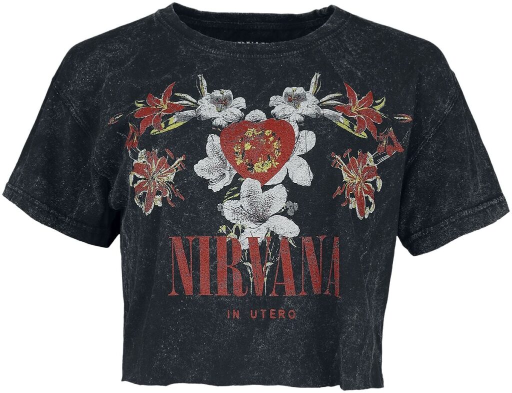Nirvana Flowers T-shirt charcoal