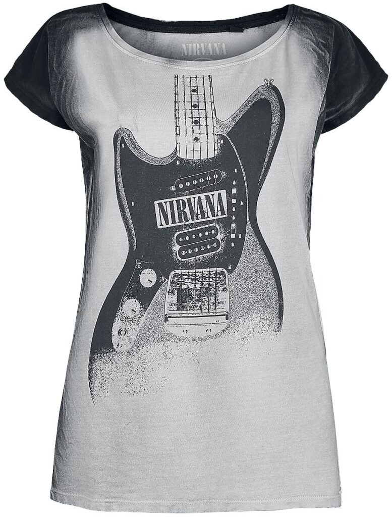 Nirvana Guitar T-shirt black grey