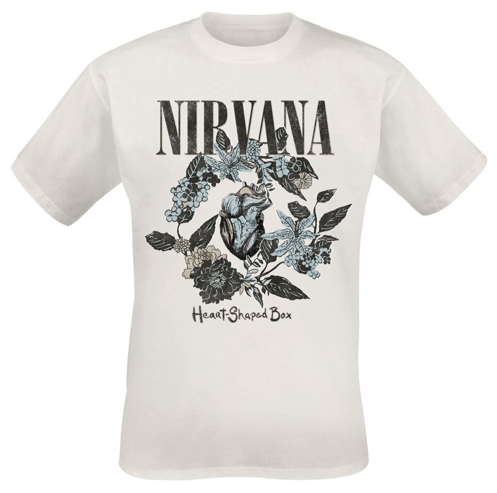 Nirvana Heart Shape Box T-shirt white