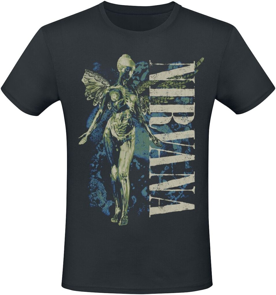 Nirvana Vertical Logo T-shirt black