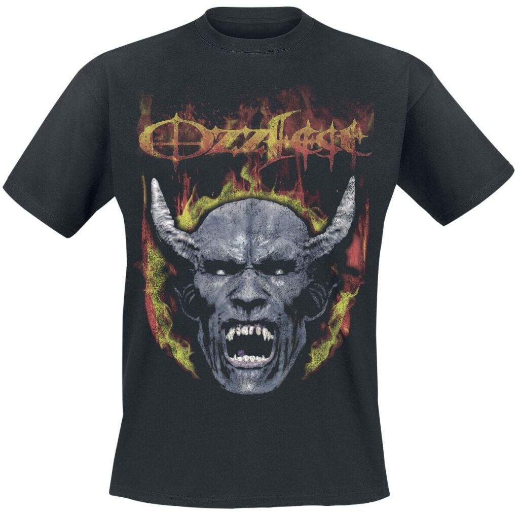 Ozzy Osbourne Devil Face Seam Spray T-shirt black