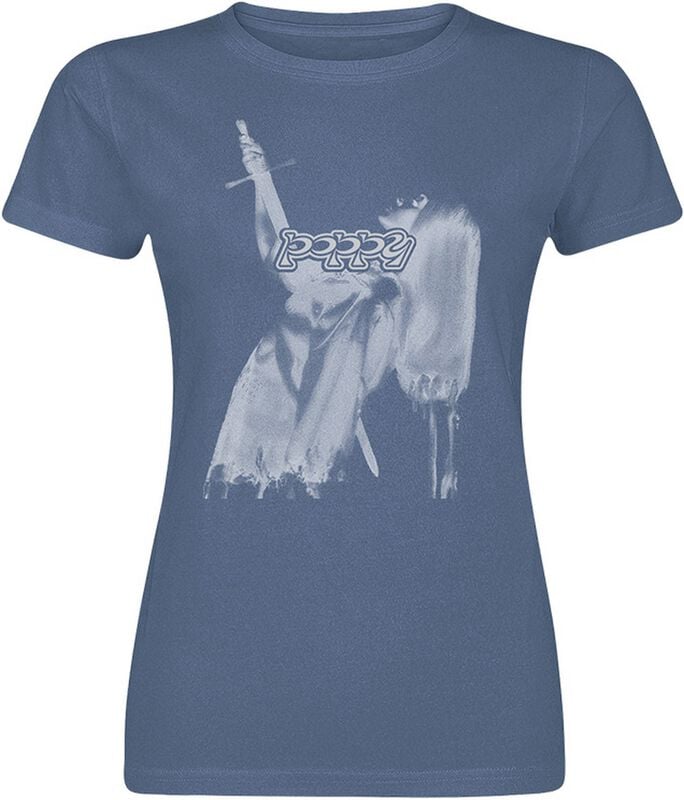 Poppy Impaled T-shirt mottled navy