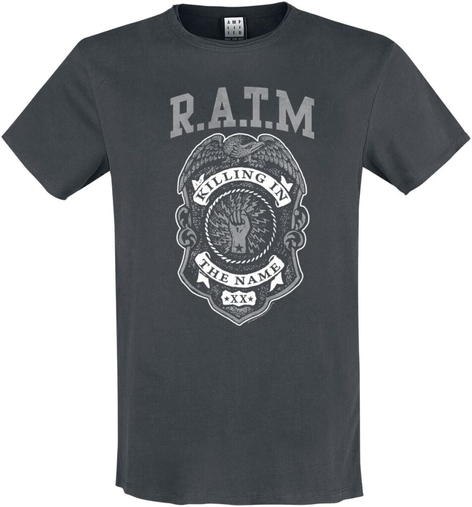 Rage Against The Machine Amplified Collection - Killing In The Name Of T-shirt charcoal