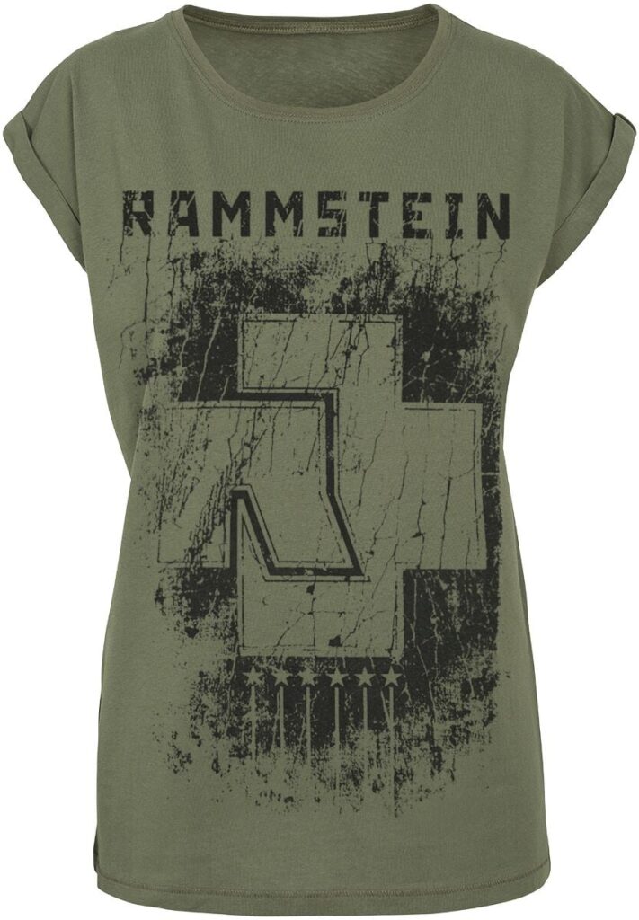 Rammstein 6 Herzen T-shirt olive