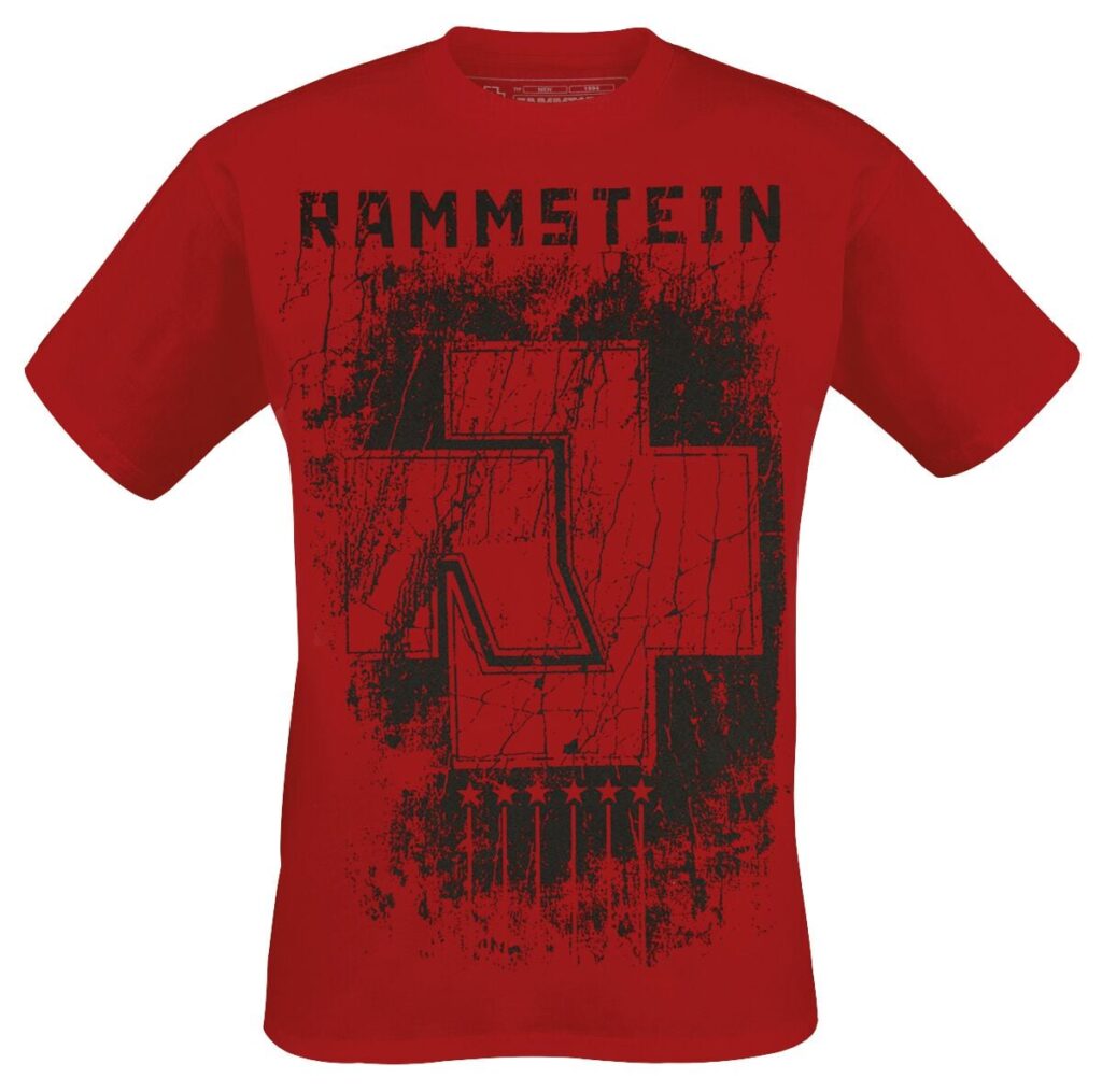 Rammstein 6 Herzen T-shirt red