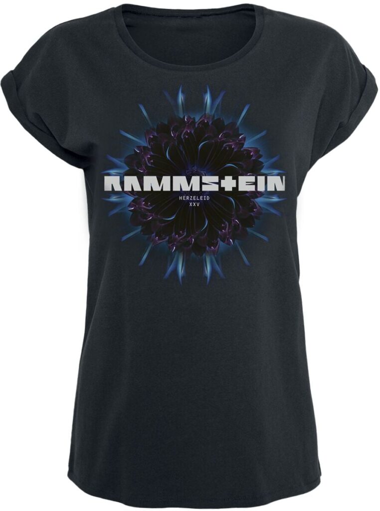 Rammstein Herzeleid Blume T-shirt black