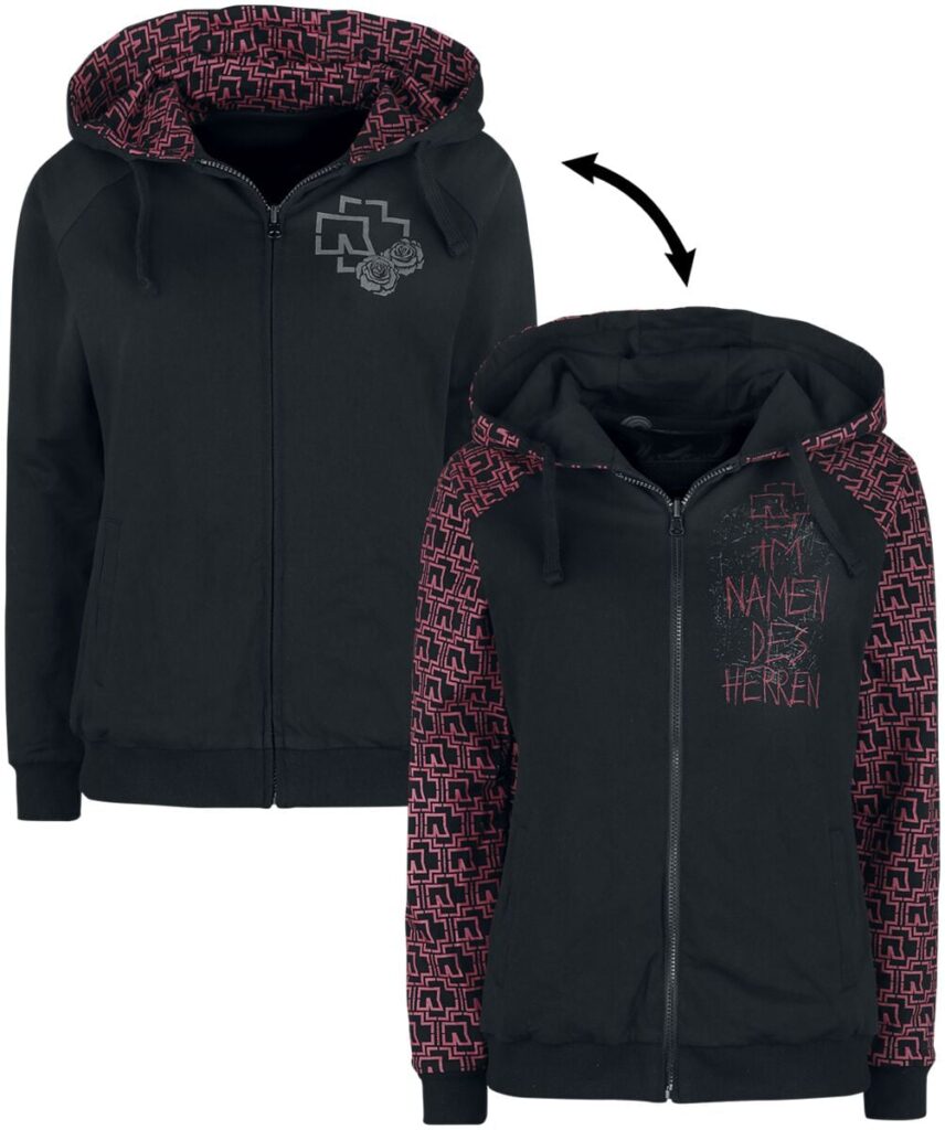 Rammstein Hoodie Jacket black red