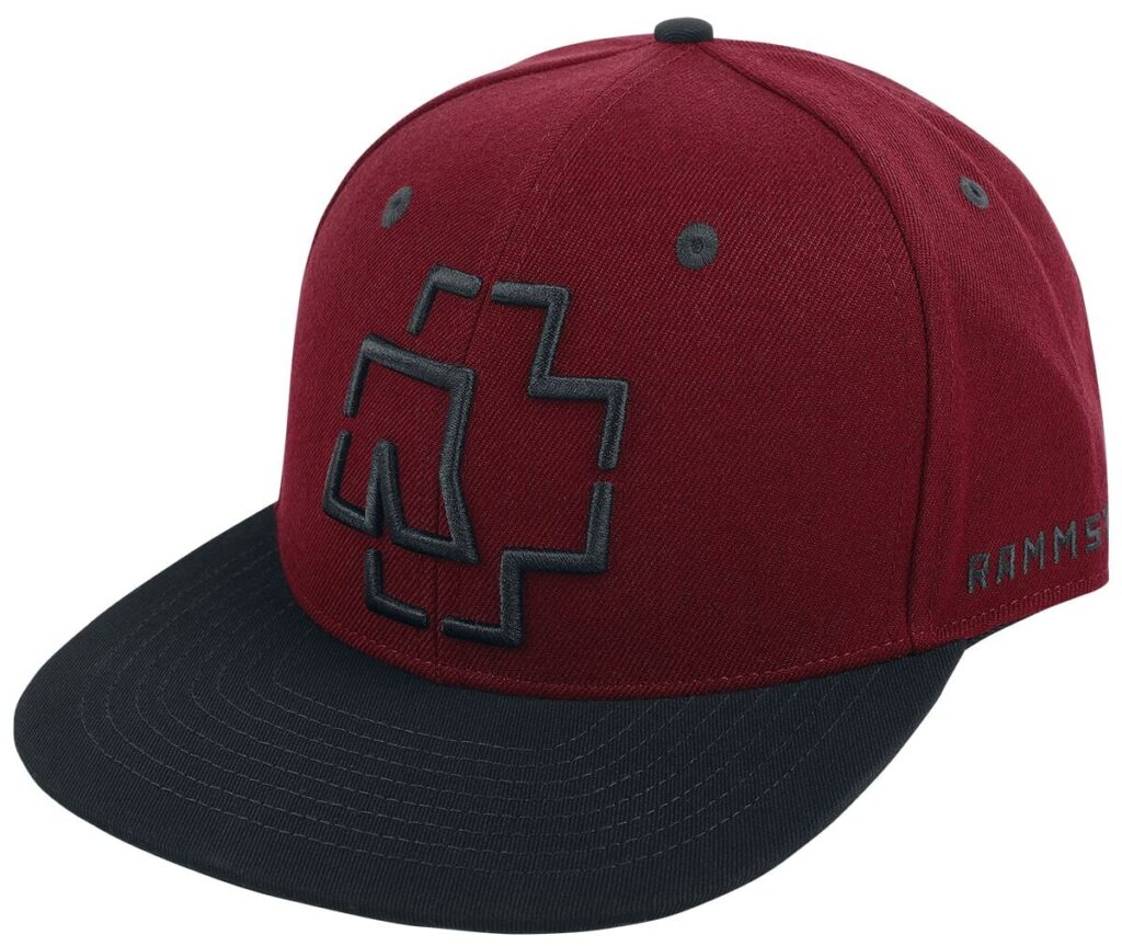 Rammstein Logo - Snapback Cap Beanie bordeaux black