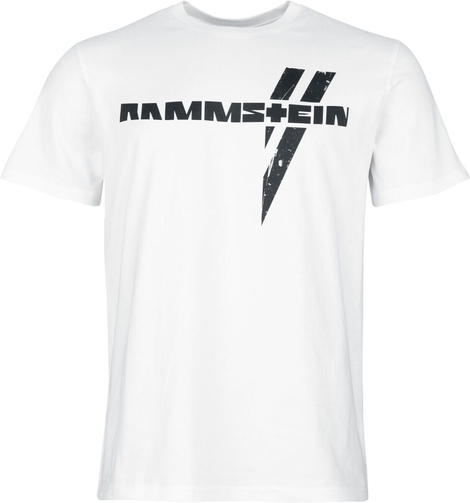 Rammstein Schwarzer Balken T-shirt white