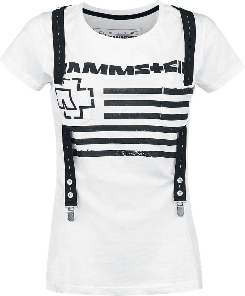 Rammstein Suspender T-shirt white