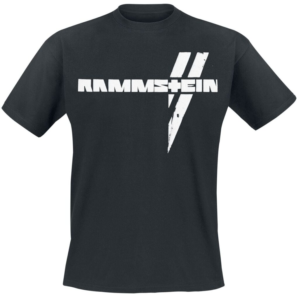Rammstein Weiße Balken T-shirt black