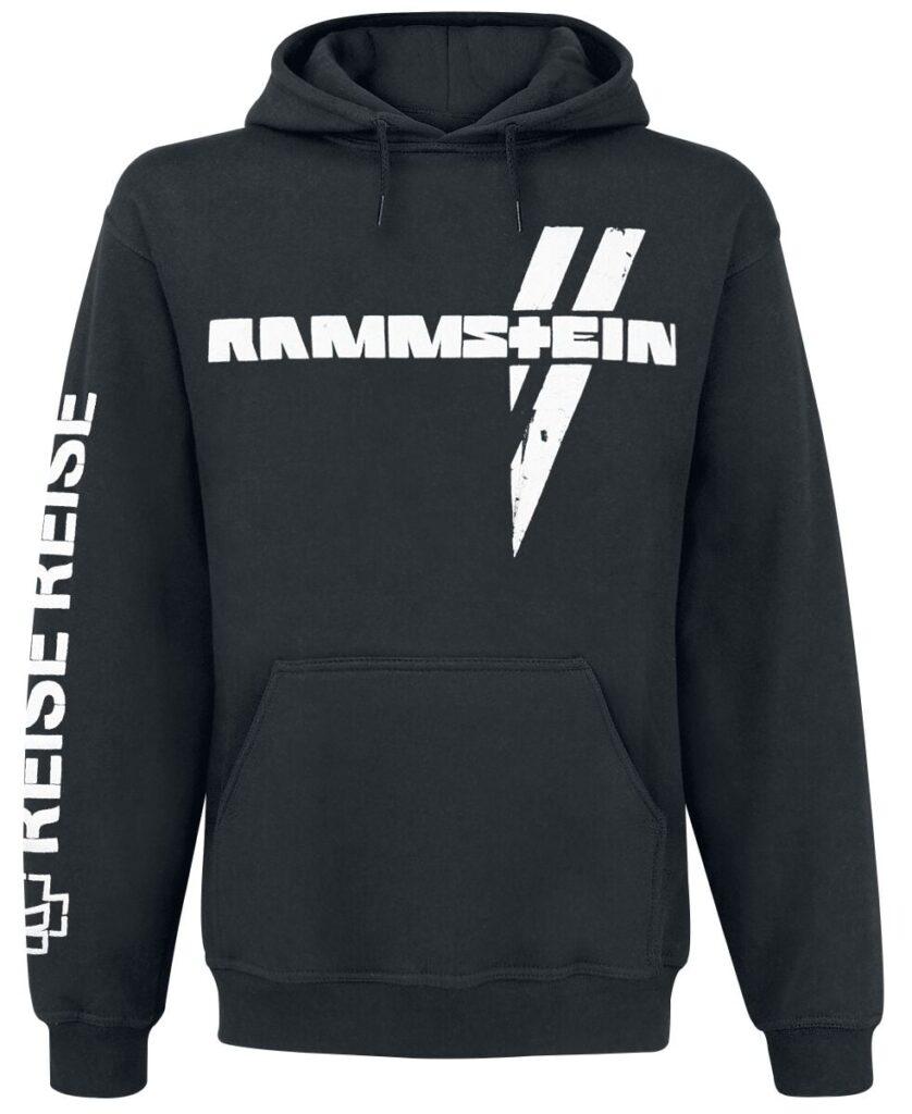 Rammstein White Cross Hoodie black