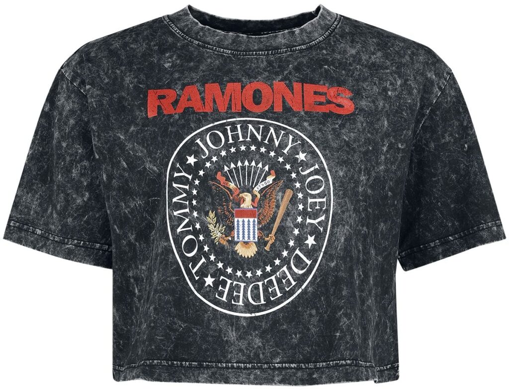 Ramones Crest T-shirt dark grey black