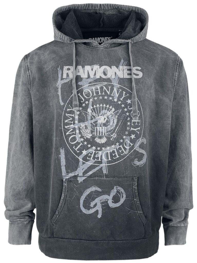 Ramones Hey Ho Let's Go Hoodie grey