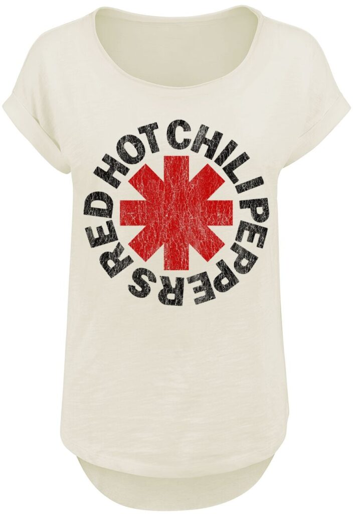 Red Hot Chili Peppers Distressed Logo T-shirt beige