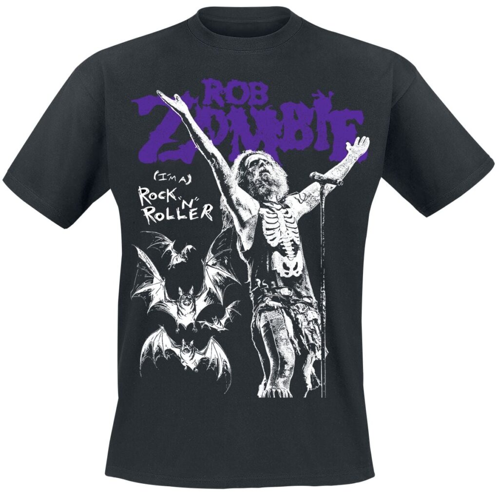 Rob Zombie Bats RNR T-shirt black
