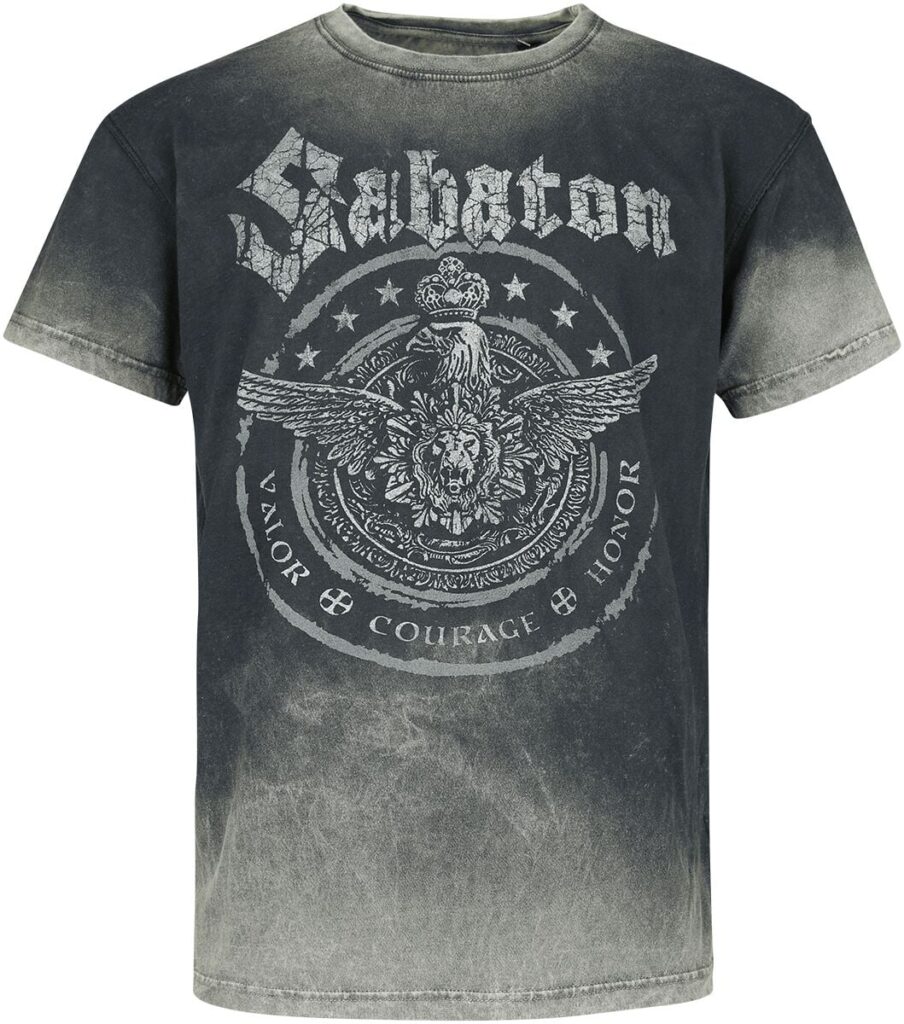 Sabaton Valor Courage Honor T-shirt charcoal