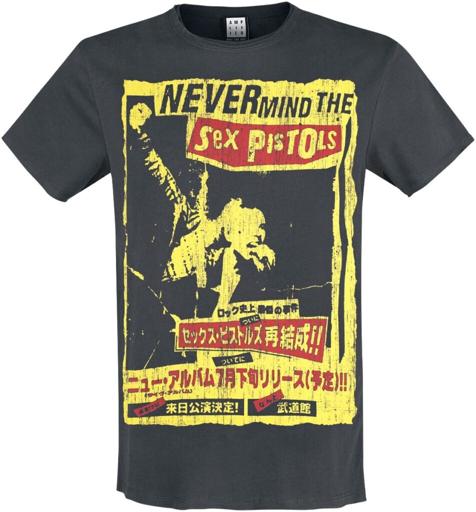 Sex Pistols Amplified Collection - Never Mind T-shirt charcoal