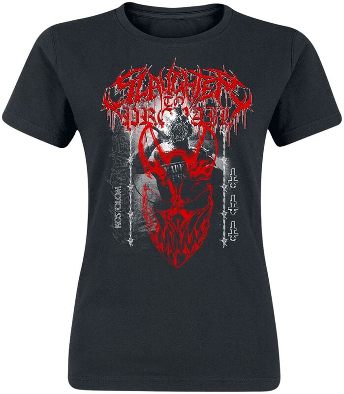 Slaughter To Prevail Red Mask Kostolom T-shirt black
