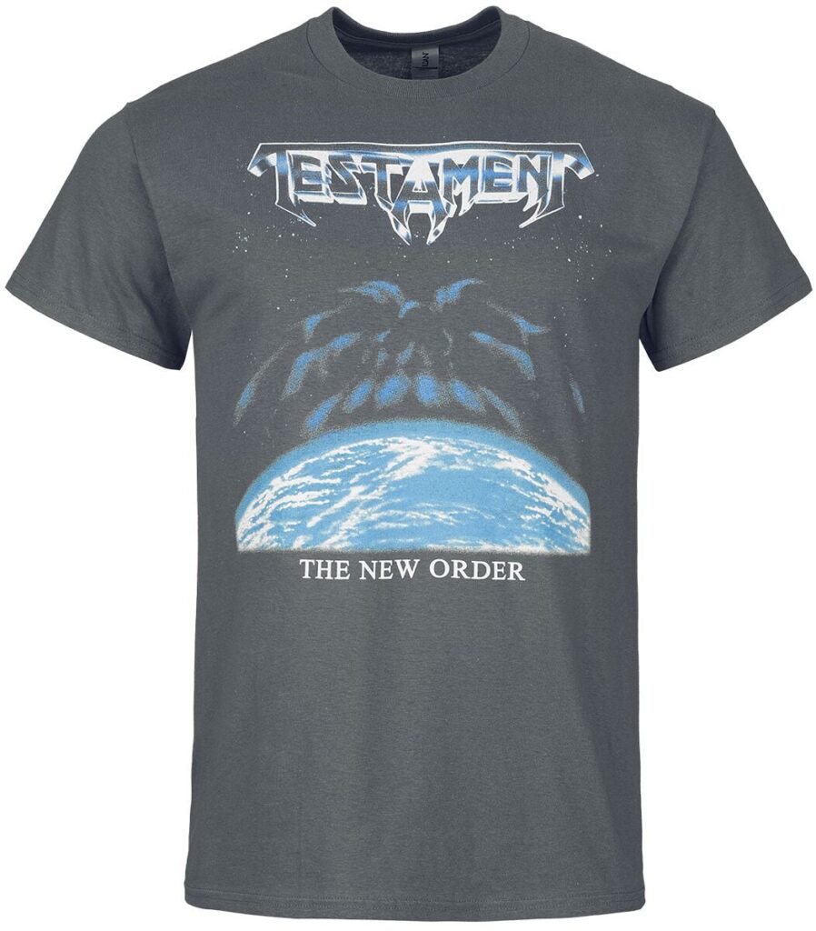 Testament The New Order Album T-shirt charcoal
