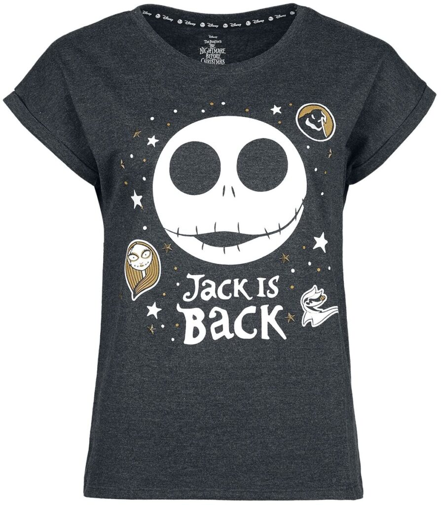 The Nightmare Before Christmas Jack Is Back T-shirt black