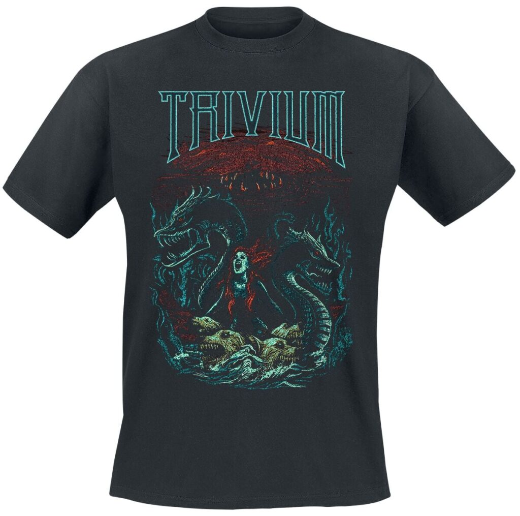 Trivium Dragon Mermaid T-shirt black