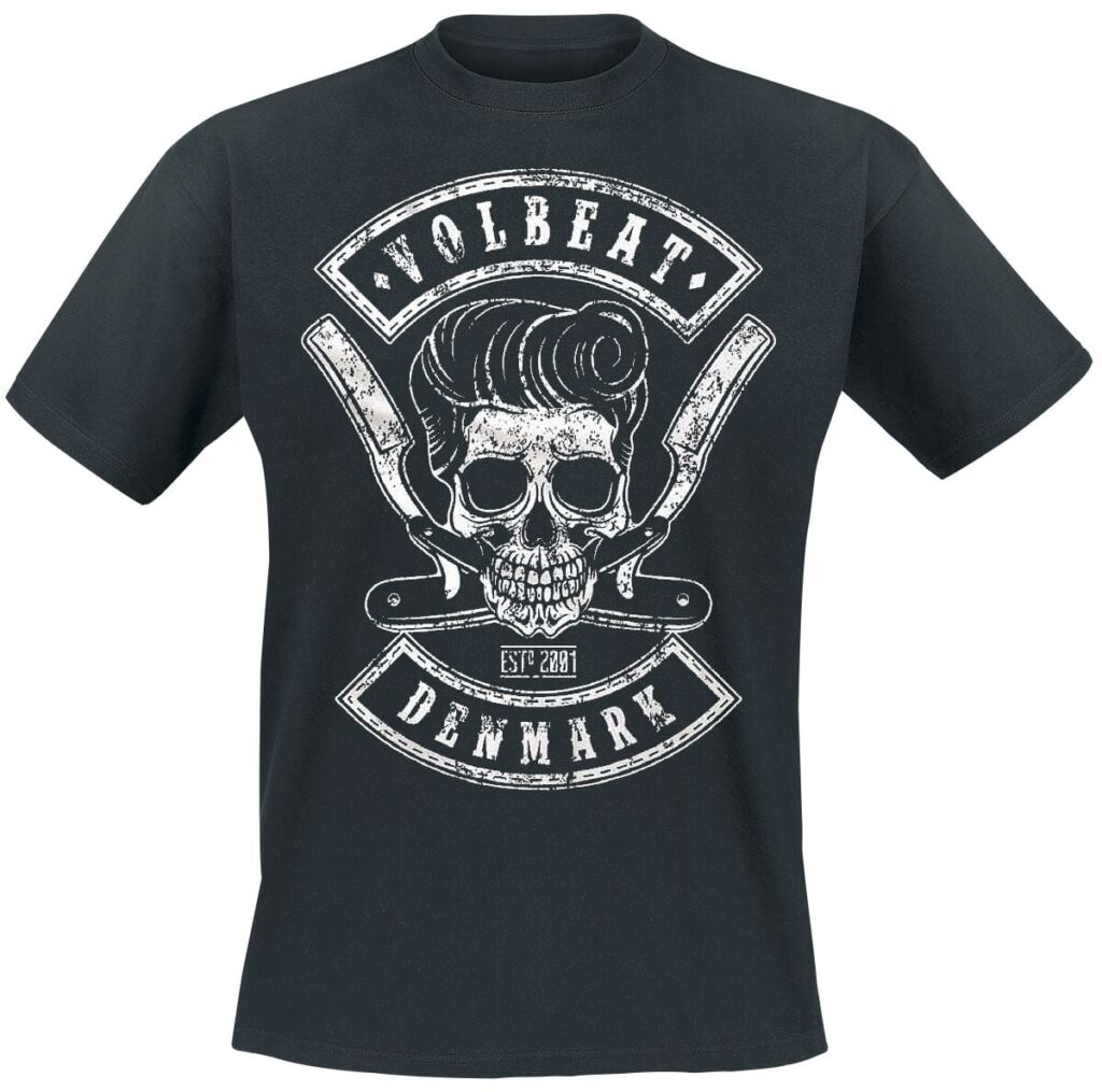 Volbeat Denmark Skull T-shirt black