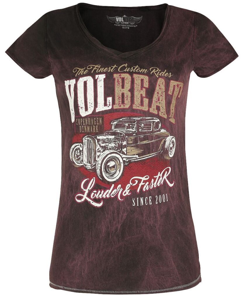 Volbeat Louder And Faster T-shirt dark red