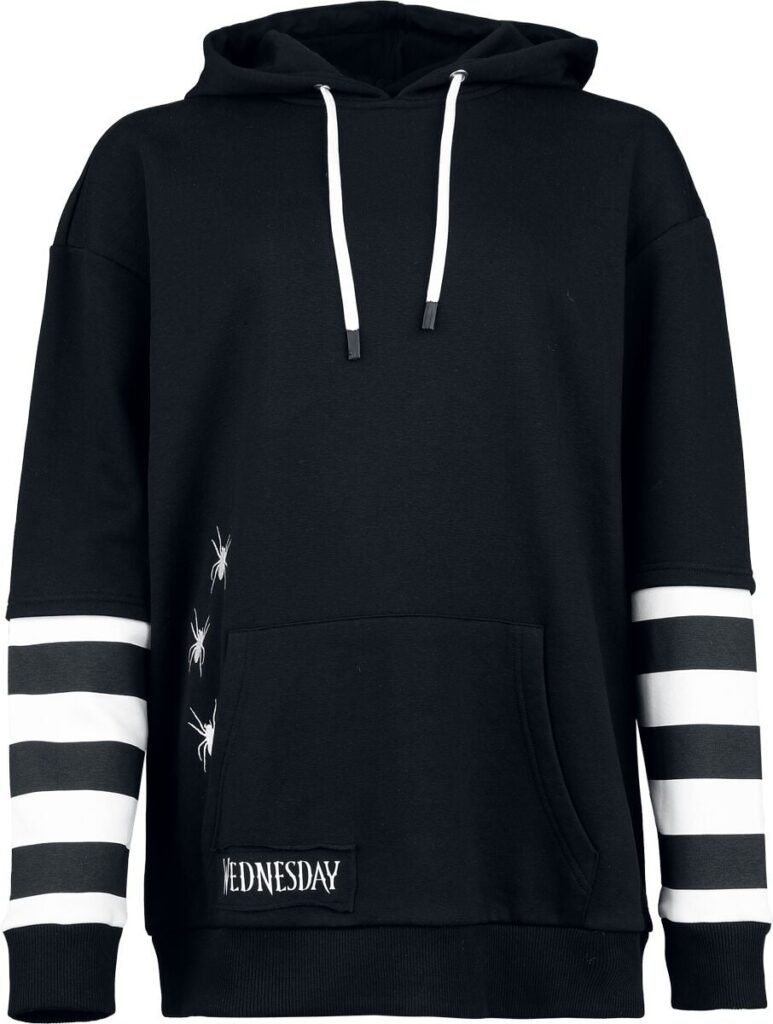 Wednesday Death and Flowers - Oversized Hoodie black white
